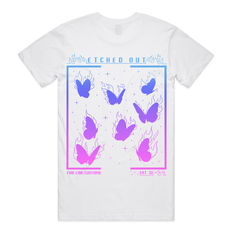 FLAME BUTTERFLY TEE | GRADIENT